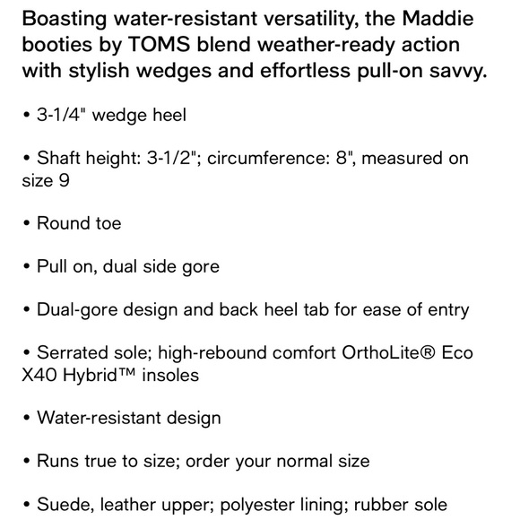 TOMS Maddie Wedge Ankle Boot - Picture 10 of 11